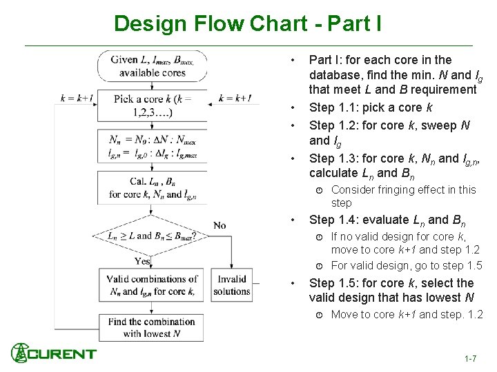 Design Flow Chart - Part I • • Part I: for each core in