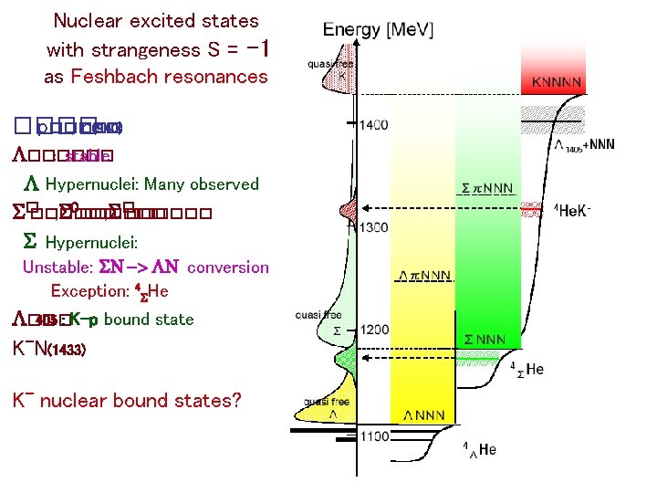 Nuclear excited states with strangeness S = -1 as Feshbach resonances ���� p����� ,