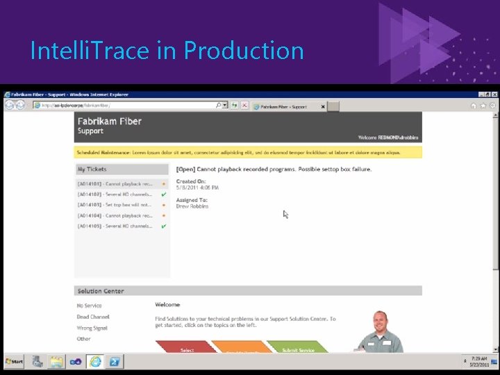 Intelli. Trace in Production (c) 2011 Microsoft. All rights reserved. 