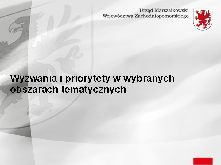 Wyzwania i priorytety w wybranych obszarach tematycznych 