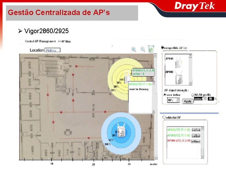 Gestão Centralizada de AP’s Vigor 2860/2925 