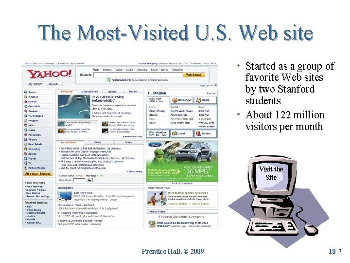 The Most-Visited U. S. Web site • Started as a group of favorite Web