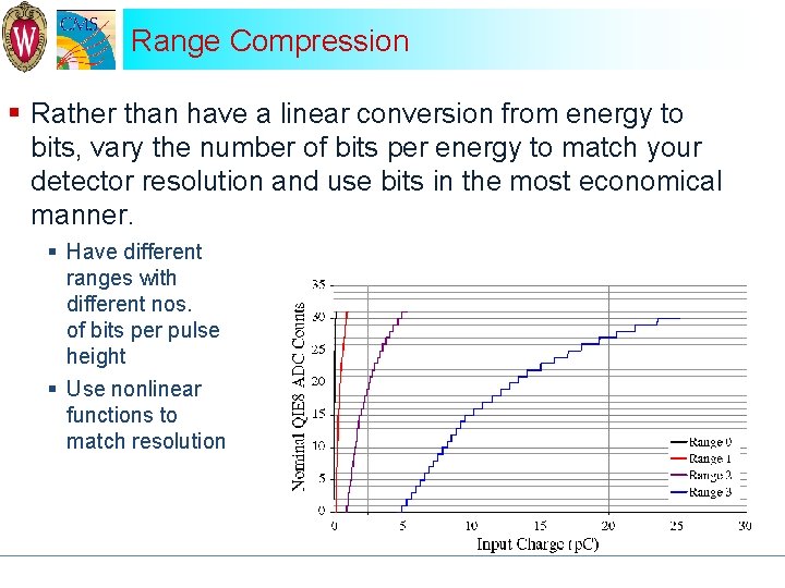 Range Compression § Rather than have a linear conversion from energy to bits, vary