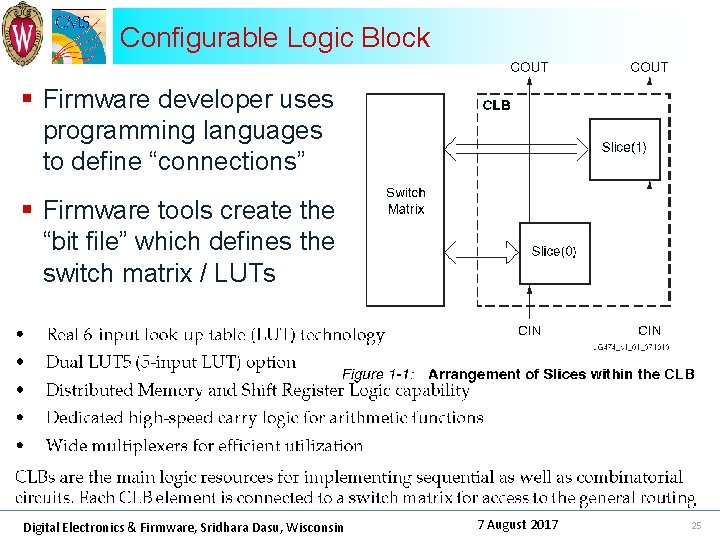 Configurable Logic Block § Firmware developer uses programming languages to define “connections” § Firmware