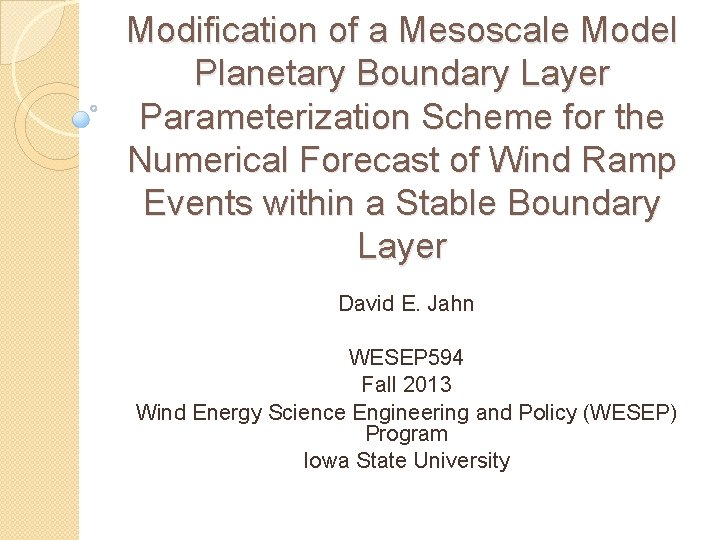 Modification of a Mesoscale Model Planetary Boundary Layer Parameterization Scheme for the Numerical Forecast