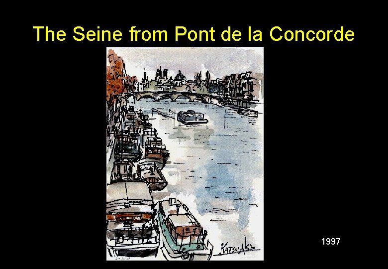 The Seine from Pont de la Concorde 1997 