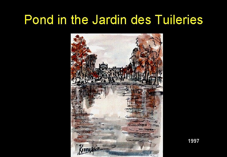 Pond in the Jardin des Tuileries 1997 
