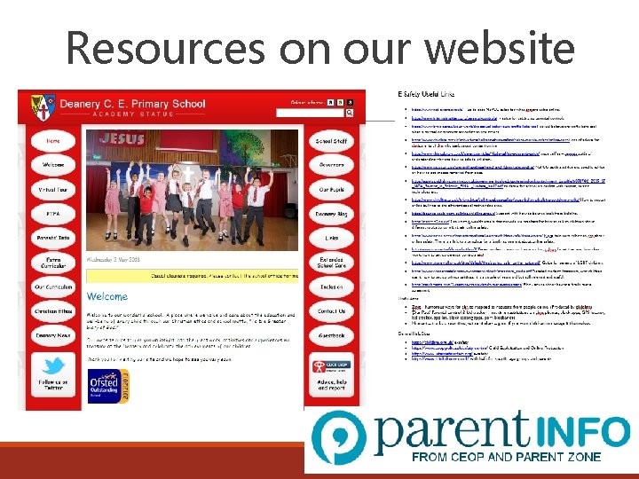 Resources on our website 