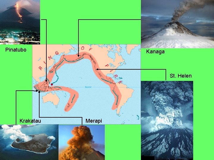 Pinatubo Kanaga St. Helen Krakatau Merapi Pinatubo Kanaga St. Helen Krakatau Merapi