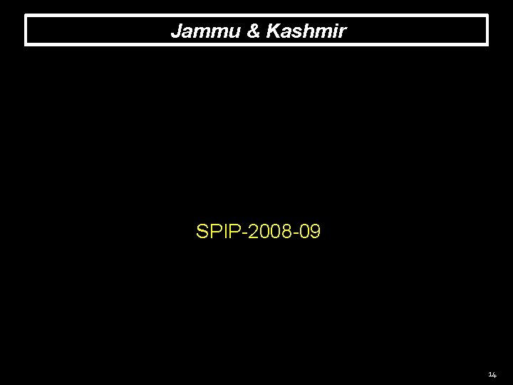 Jammu & Kashmir SPIP-2008 -09 14 