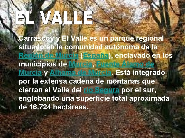 Carrascoy y El Valle es un parque regional situado en la comunidad autónoma de