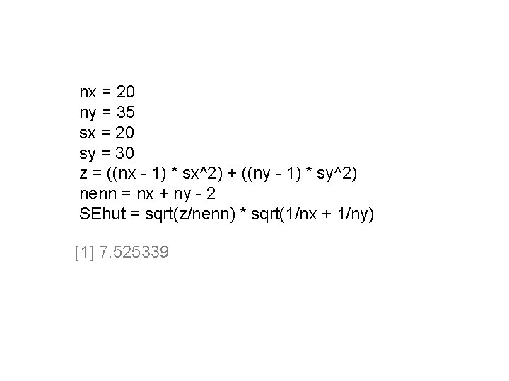 nx = 20 ny = 35 sx = 20 sy = 30 z =