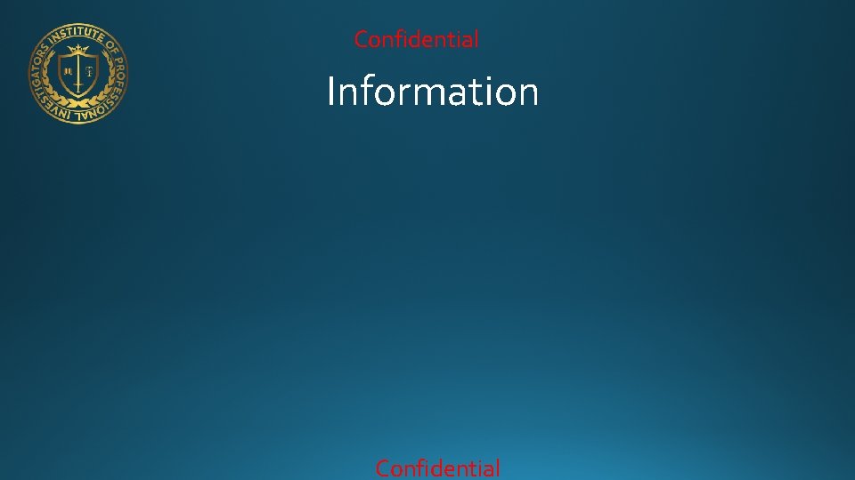 Confidential Information Confidential 