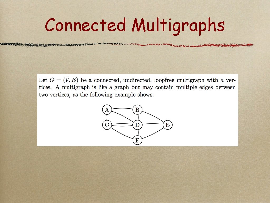 Connected Multigraphs 