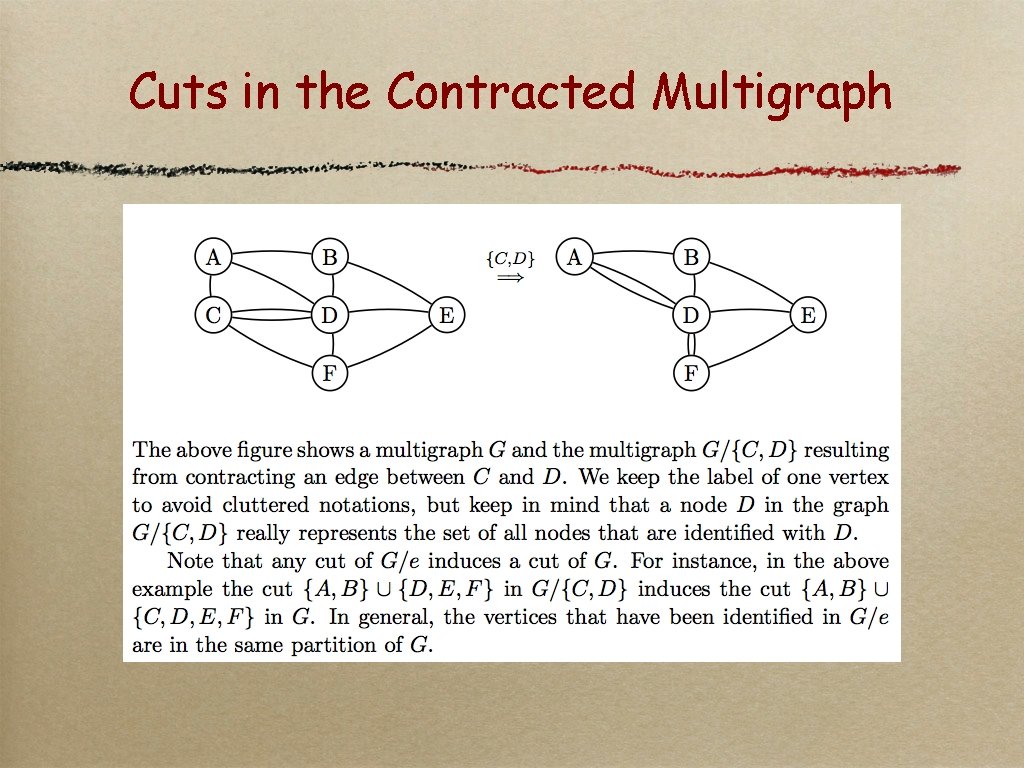 Cuts in the Contracted Multigraph 