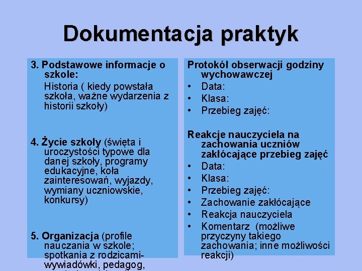 Dokumentacja praktyk 3. Podstawowe informacje o szkole: Historia ( kiedy powstała szkoła, ważne wydarzenia