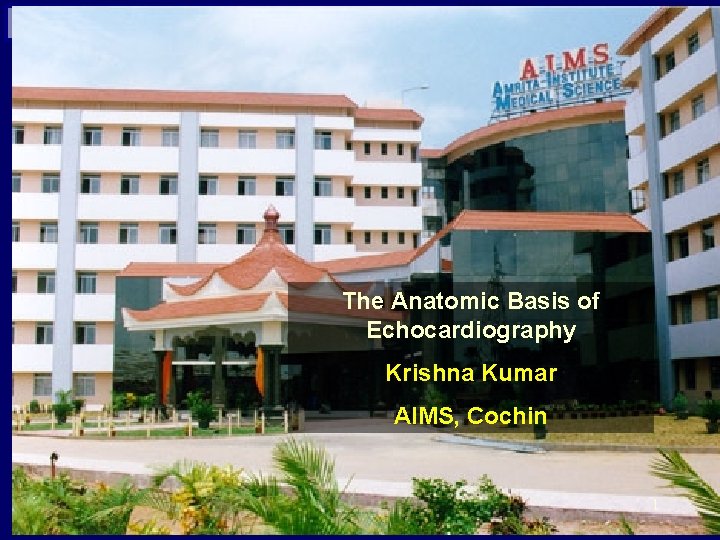 The Anatomic Basis of Echocardiography Krishna Kumar AIMS, Cochin 1 