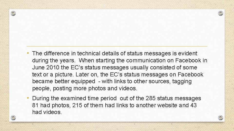  • The difference in technical details of status messages is evident during the