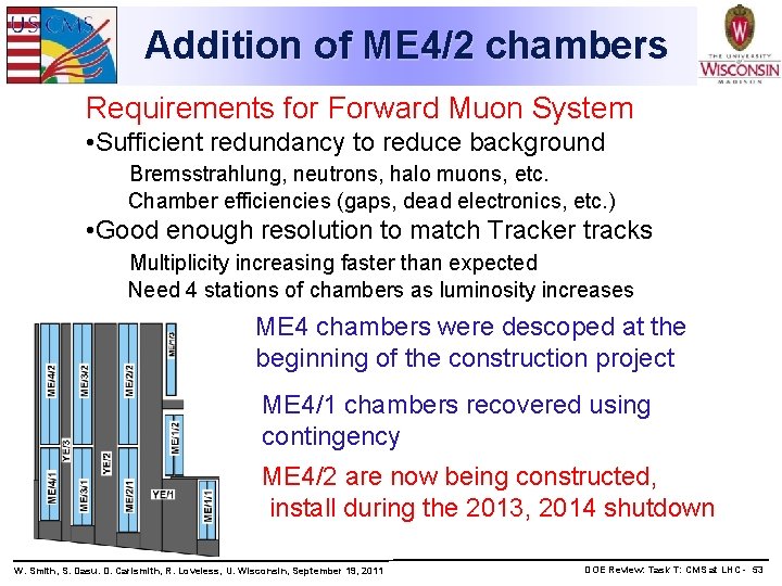 Addition of ME 4/2 chambers Requirements for Forward Muon System • Sufficient redundancy to