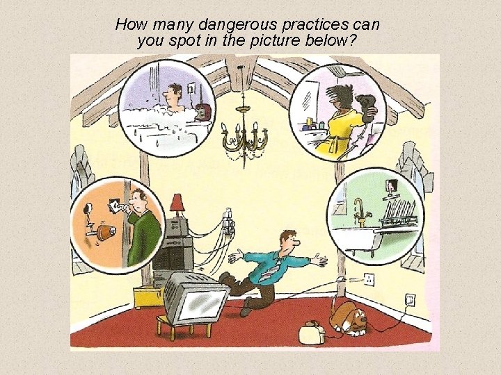 How many dangerous practices can you spot in the picture below? 