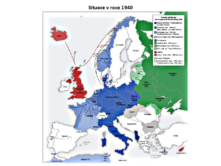 Situace v roce 1940 