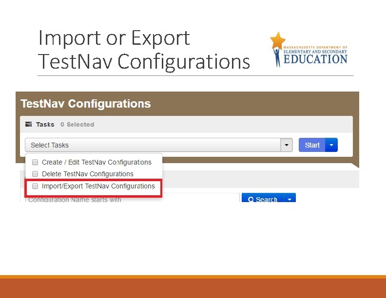 Import or Export Test. Nav Configurations 