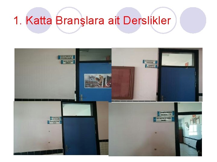 1. Katta Branşlara ait Derslikler 