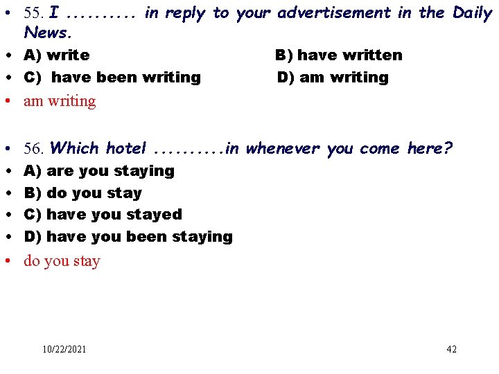  • 55. I. . in reply to your advertisement in the Daily News.