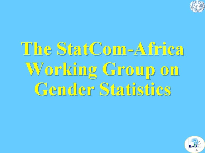 The Stat. Com-Africa Working Group on Gender Statistics 4 