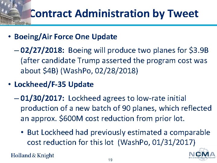 Contract Administration by Tweet • Boeing/Air Force One Update – 02/27/2018: Boeing will produce