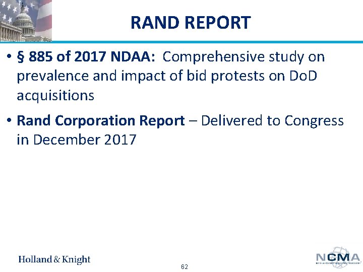 RAND REPORT • § 885 of 2017 NDAA: Comprehensive study on prevalence and impact