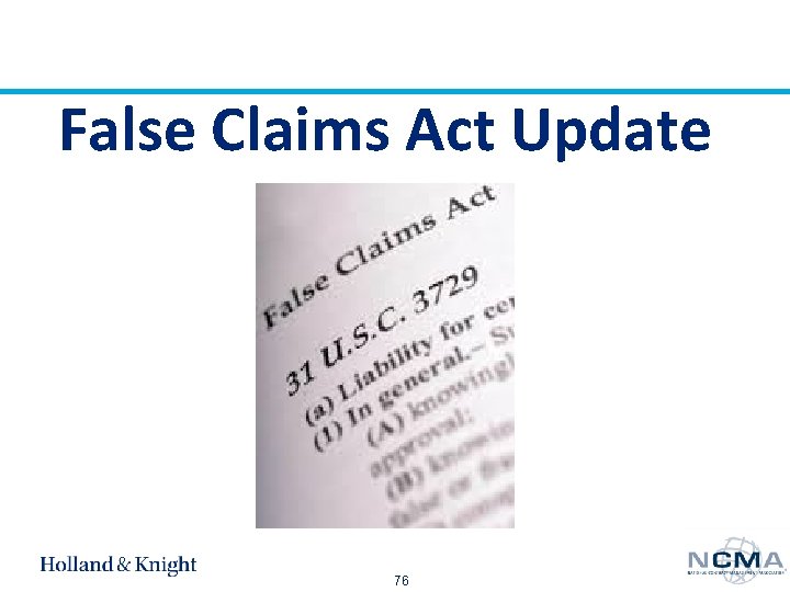 False Claims Act Update 76 