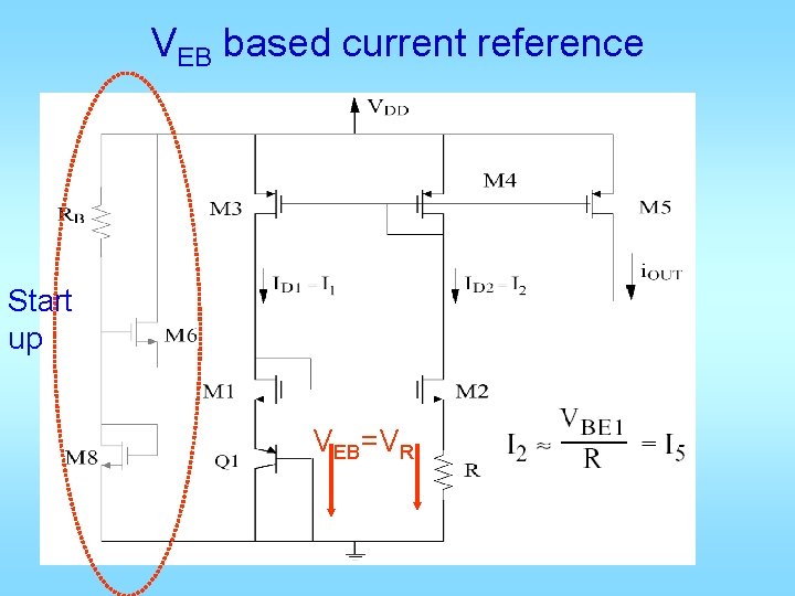 VEB based current reference Start up VEB=VR 