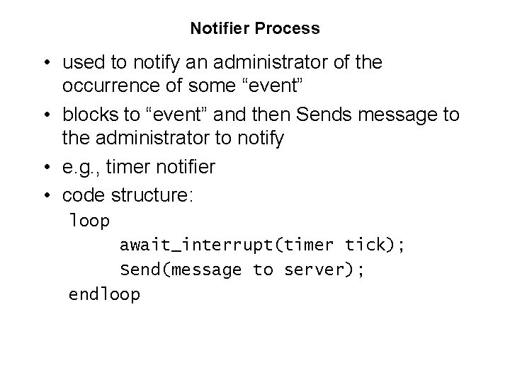 Useful Process Structures for Distributed Applications proprietor ...