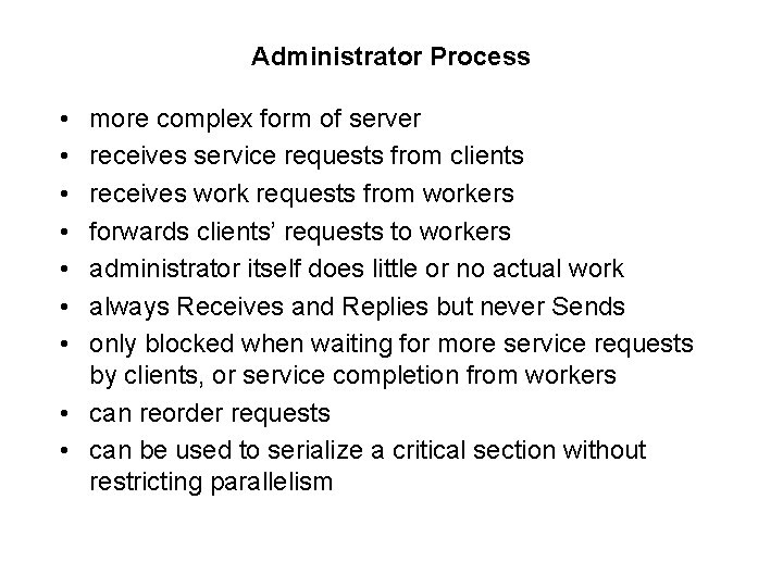Useful Process Structures for Distributed Applications proprietor ...