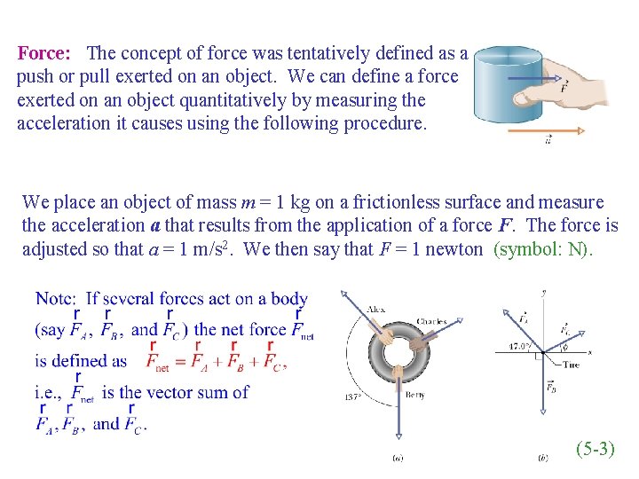 Force: The concept of force was tentatively defined as a push or pull exerted Force: The concept of force was tentatively defined as a push or pull exerted