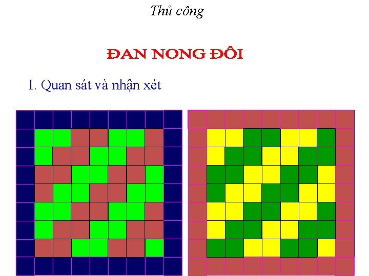 Thủ công I. Quan sát và nhận xét 