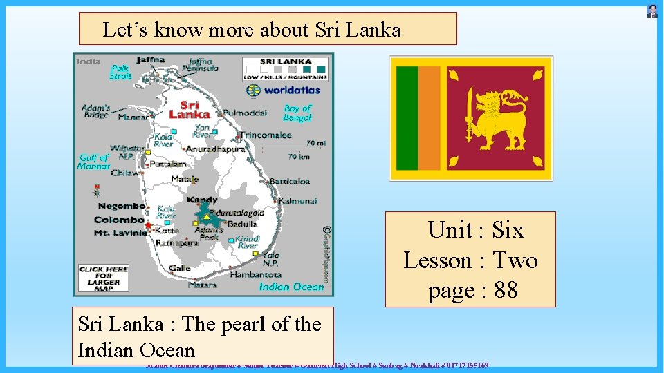 Let’s know more about Sri Lanka Unit : Six Lesson : Two page :