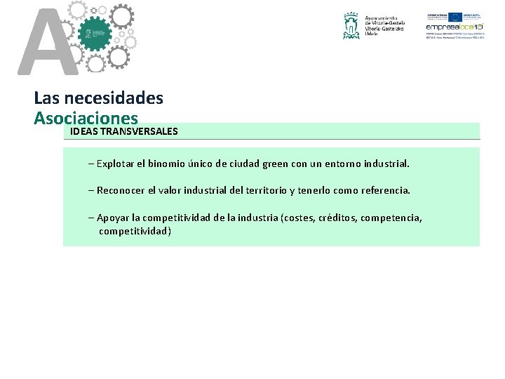 A Las necesidades Asociaciones IDEAS TRANSVERSALES – Explotar el binomio único de ciudad green