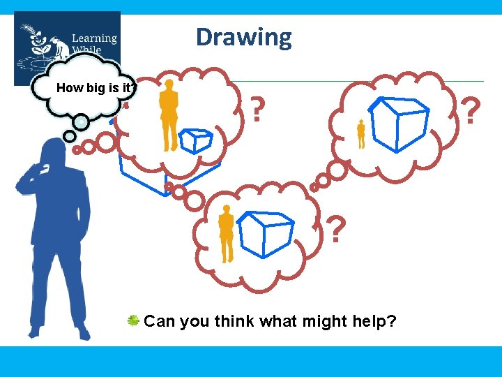 Drawing How big is it? ? ? ? Can you think what might help?