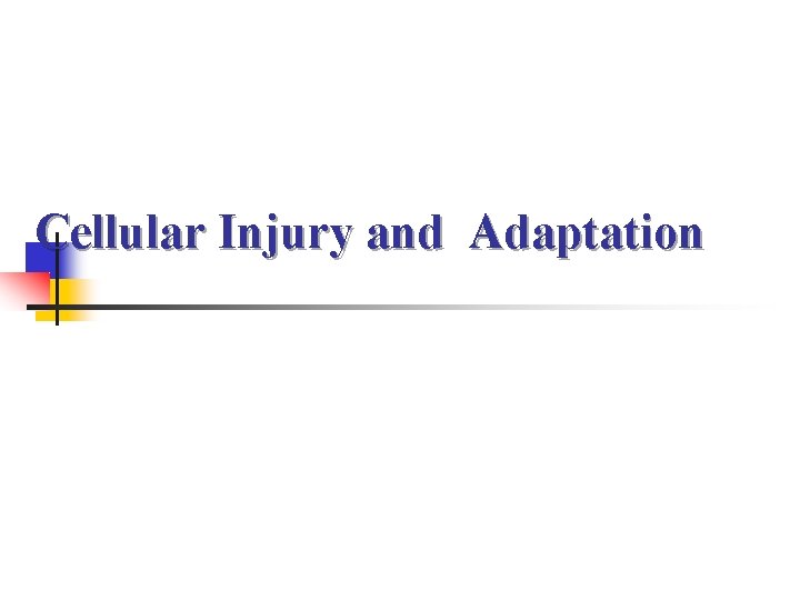 Cellular Injury and Adaptation 