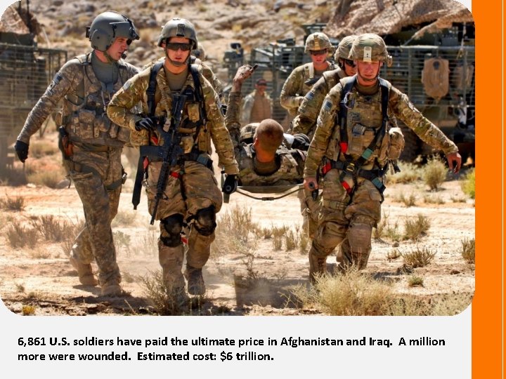6, 861 U. S. soldiers have paid the ultimate price in Afghanistan and Iraq.