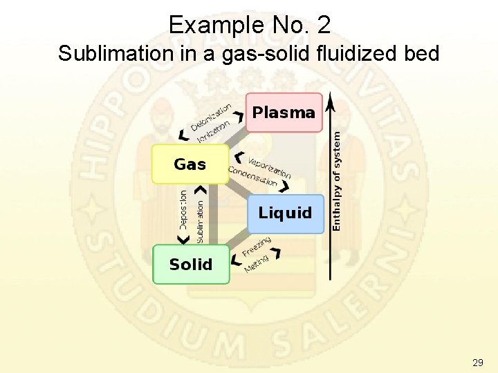 Example No. 2 Sublimation in a gas-solid fluidized bed 29 