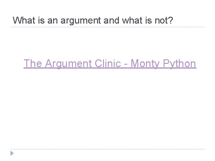 What is an argument and what is not? The Argument Clinic - Monty Python