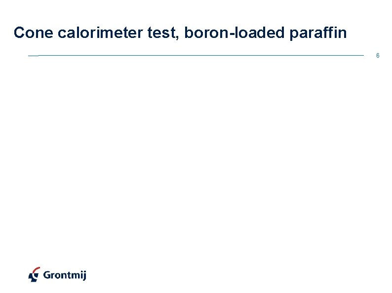 Cone calorimeter test, boron-loaded paraffin 6 