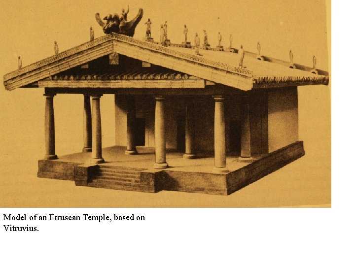 Model of an Etruscan Temple, based on Vitruvius. 