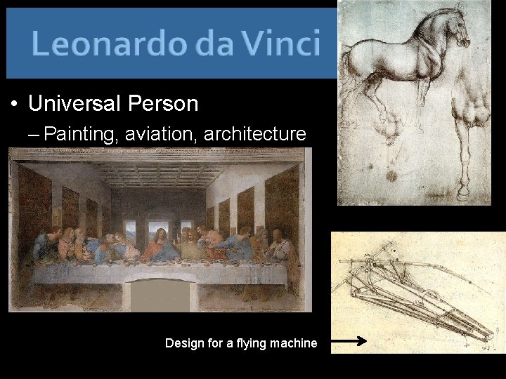  • Universal Person – Painting, aviation, architecture Design for a flying machine 