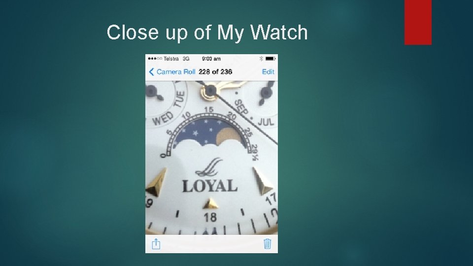 Close up of My Watch 