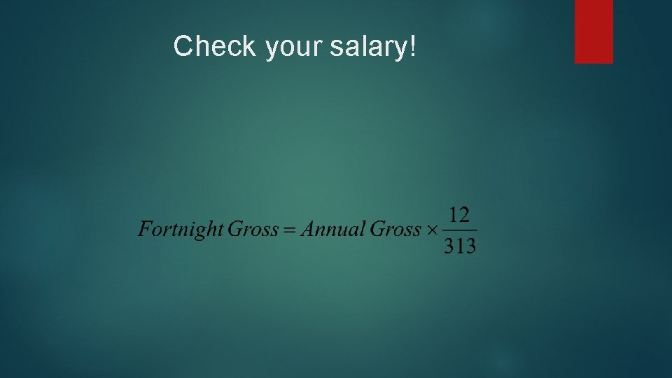 Check your salary! 