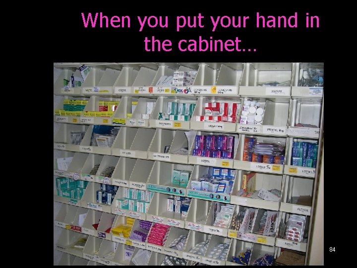 When you put your hand in the cabinet… 84 